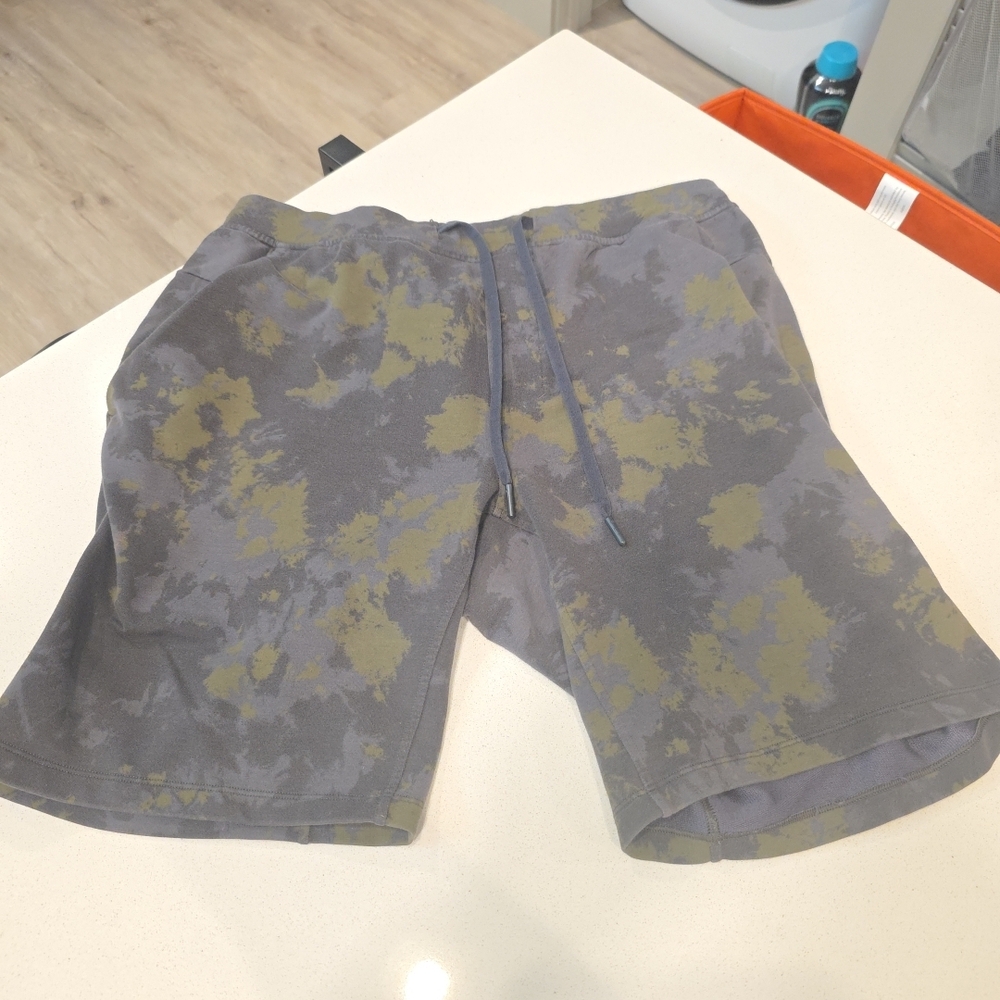 lululemon athletica Camouflage Gray and Olive Shorts